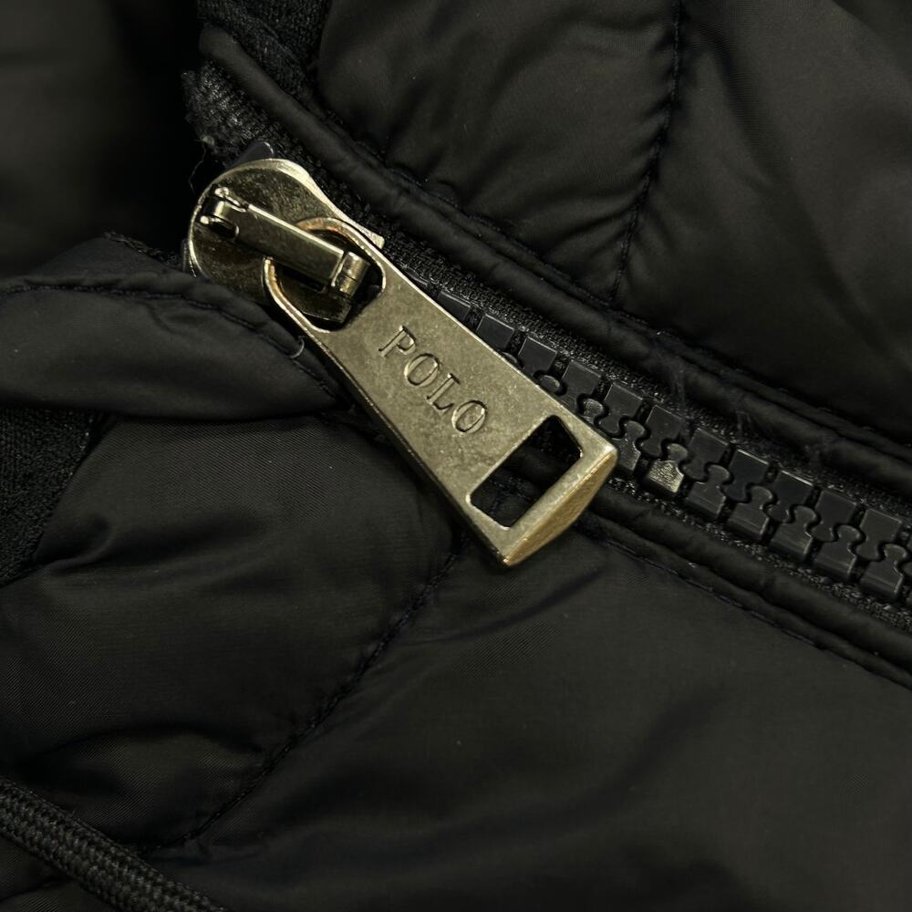 Polo Ralph Lauren Hooded Packable Full Zip Puffer Down Jacket Navy size Small S - Picture 6 of 8